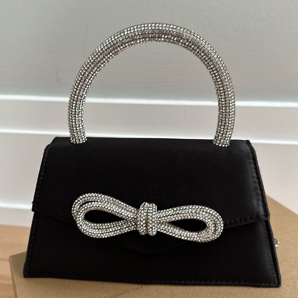 Steve Madden Black and Silver Crystal Clutch